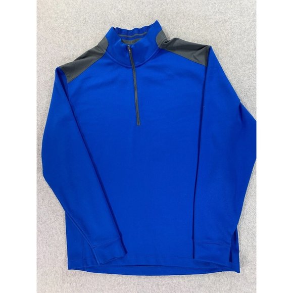 Nike Quarter Zip Long Sleeve Golf Pullover (Men's Large) Blue - Picture 1 of 12